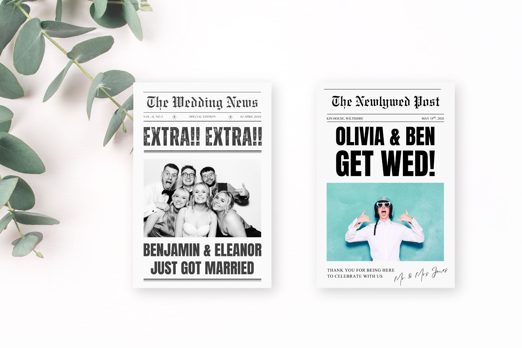 Newspaper photo booth